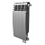 Радиатор биметаллический Royal Thermo BiLiner 500 VR, 4 секции, нижнее правое подключение, серебристо-серый (Silver Satin)