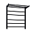 Полотенцесушитель электрический Melodia Shelf Ferrum 50x60 П5 (2-3) cухой ТЭН 93Вт встроенный диммер, черный матовый