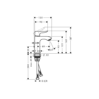 SMESITEL_DLYA_RAKOVINY_HANSGROHE_METRIS_31088000_MONTAZHNAYA_SKHEMA_1