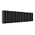 Радиатор стальной Empatiko Takt S2-1192-200 Confident Black 1192x236 30 секций, вертикальный 2-трубчатый, боковое подключение, черный (Confident Black)