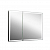 Шкаф зеркальный Continent Mirror Box black LED 100x80 правый с LED подсветкой, датчик движения и розетка для эл.приборов, корпус черный