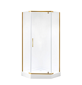 Душевой уголок Niagara Nova NG-6405-08 GOLD 90x90 см, стекло прозрачное, профиль золото