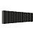 Радиатор стальной Empatiko Takt LR2-1072-200 Confident Black 1072x236 27 секций, вертикальный 2-трубчатый, нижнее подключение, черный (Confident Black)