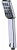 Ручной душ Melodia MKP20594 1-функциональный, 75х55мм, L235мм, хром / серый