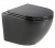 Унитаз подвесной CeramaLux 2197MG безободковый, сиденье микролифт, черный