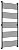 Полотенцесушитель водяной Сунержа Богема+ прямая 1900х800 подключение универсальное, черный матовый