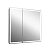 Шкаф зеркальный Continent Mirror Box black LED 80x80 правый с LED подсветкой, датчик движения и розетка для эл.приборов, корпус черный