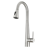 Смеситель Melodia Perfetto MDV30203ss для кухни, вытяжной поворотный излив с лейкой, полированная нержавеющая сталь