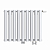 Радиатор стальной KZTO Гармония 2-500 9 секций, вертикальный 2-трубчатый, нижнее правое, белый глянцевый