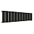 Радиатор стальной Empatiko Takt R1-1312-200 Confident Black 1312x236 33 секции, вертикальный 1-трубчатый, нижнее правое подключение, черный (Confident Black)