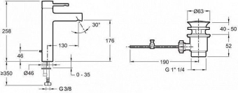 SMESITEL_DLYA_RAKOVINY_JACOB_DELAFON_CUFF_E37303_CP_MONTAZHNAYA_SKHEMA_1