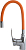 Смеситель Melodia Ostessa MDV40615Orange для кухни, гибкий излив, оранжевый матовый / хром глянцевый