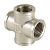 Крестовина Valtec равнопроходная 1/2" ВР, латунная, VTr.760.N.0004