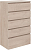 Комод Aquanet Сканди 700x400, 5 ящиков, дуб эдгрейн